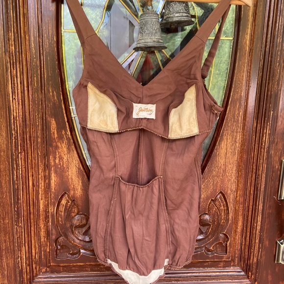 1930s/40s Jantzen Swimsuit Original Pin Up Cotton Swimming V Neck Low Back - Picture 9 of 16